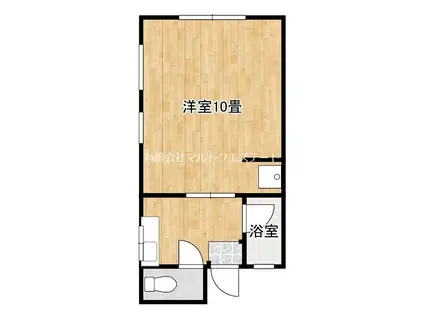 一松マンション(1K/2階)の間取り写真