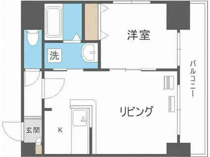 サンコート表参道(1LDK/4階)の間取り写真