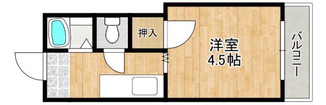 RESTA KAITA(1K/1階)の間取り写真