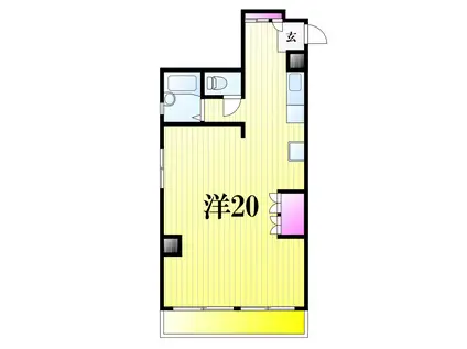 ファースト松戸ハイツII(ワンルーム/2階)の間取り写真