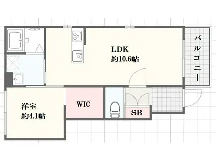 ラヴィエール(1LDK/1階)の間取り写真