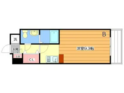 メゾン・ド・山手(1K/2階)の間取り写真
