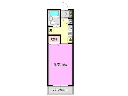 コーポエンゼル(ワンルーム/2階)の間取り写真