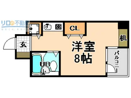 コメットマンション鴻池(ワンルーム/6階)の間取り写真