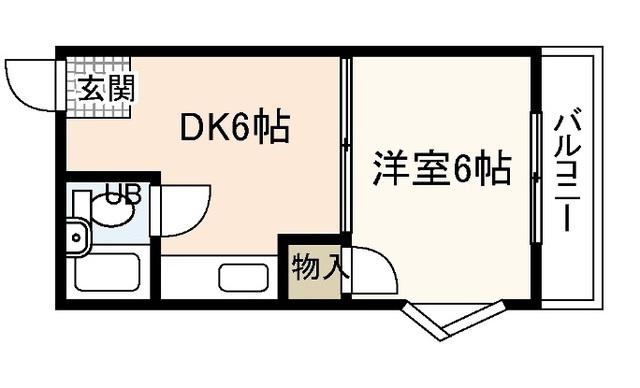 コーポエリ(1DK/2階)の間取り写真