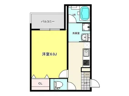 明石市大観町PJII(1K/2階)の間取り写真