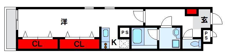 TAISHOKAN THE APARTMENT(1K/3階)の間取り写真
