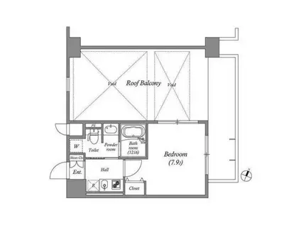 アーバングリーン兵庫ステーションフロント(1K/13階)の間取り写真