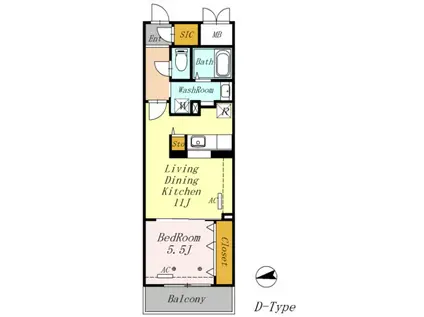 AZALETY上北沢ーアザレティー上北沢-(1LDK/1階)の間取り写真