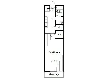 グレイス千葉中央II(1K/2階)の間取り写真