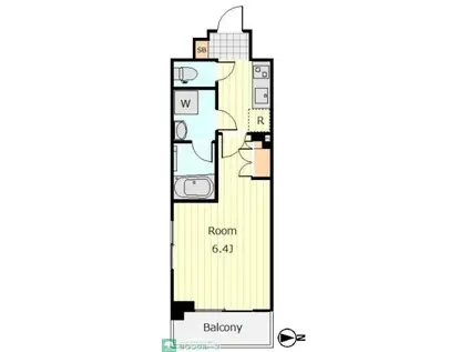 グランカーサ浦安(1K/4階)の間取り写真