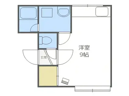 ホワイトコートカヤ13(ワンルーム/2階)の間取り写真