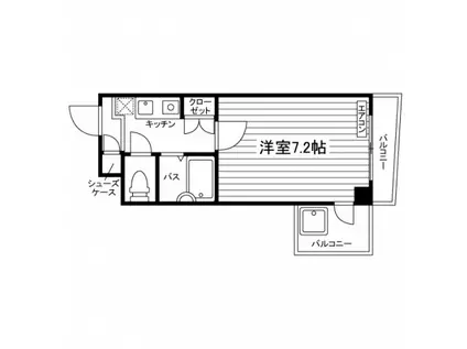 サクセス永和(1K/2階)の間取り写真