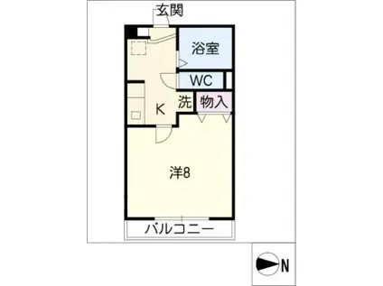 TIERRA イースト(1K/1階)の間取り写真