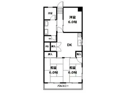 パールレジデンスI(3DK/3階)の間取り写真