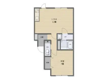 BETTER R 北斗(1LDK/2階)の間取り写真