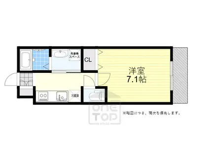 サンシャリテ向丘A棟(1K/3階)の間取り写真