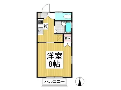 シティハイツイイジマ(1K/2階)の間取り写真