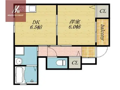 フォーレスト(1DK/1階)の間取り写真