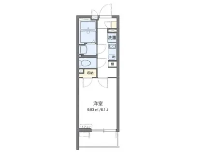 クレイノ春日(1K/2階)の間取り写真