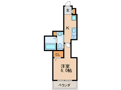 エステムコート名古屋泉プラチナムゲート(1K/11階)の間取り写真