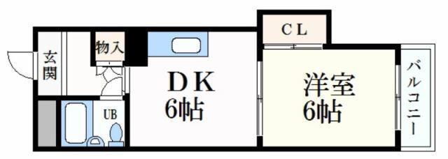 土山中村コーポI(1DK/1階)の間取り写真