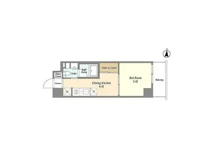 BPRレジデンス亀戸(1DK/8階)の間取り写真