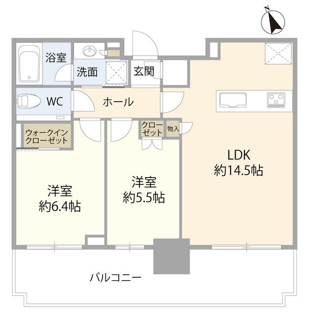 アトラス北千住(2LDK/8階)の間取り写真