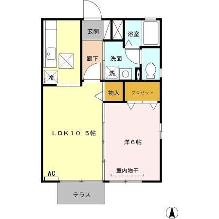 コート・グランツ(1LDK/1階)の間取り写真