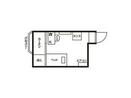 ドーミー池下(ワンルーム/4階)の間取り写真