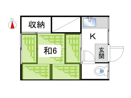 コーポ太田(1K/1階)の間取り写真