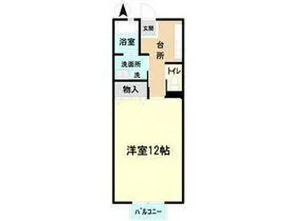 パロス四町目(1K/1階)の間取り写真
