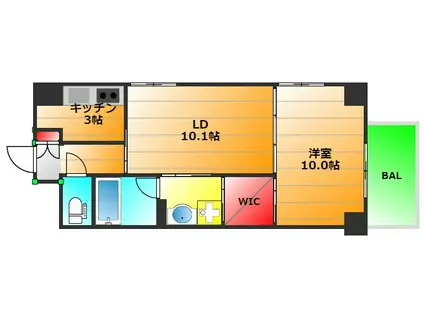クレオキタホリエ(1LDK/5階)の間取り写真