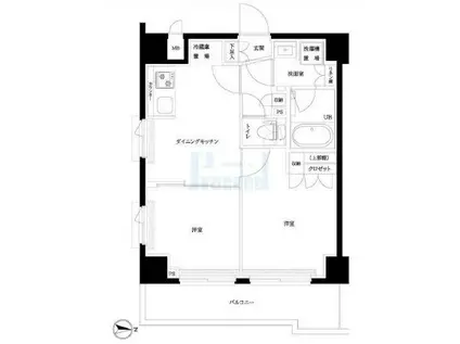 ルーブル志村坂上(2DK/6階)の間取り写真