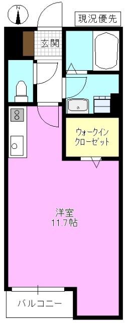 リアレクト平田(ワンルーム/2階)の間取り写真