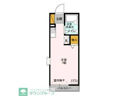 サンボナール弁天(ワンルーム/2階)の間取り写真