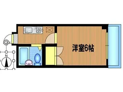 ヴィレッジハウス北烏山(1K/4階)の間取り写真