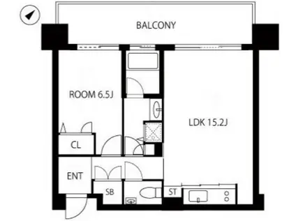 リングローブ(1LDK/4階)の間取り写真