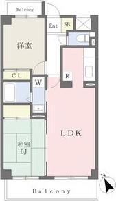 エストマール川名(2LDK/3階)の間取り写真