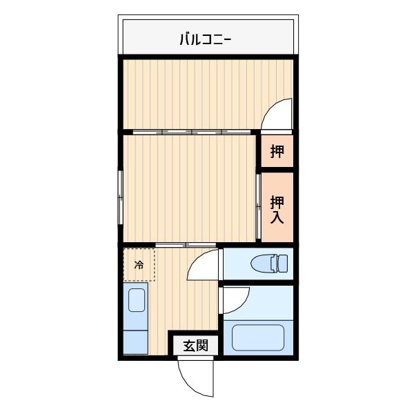 ムラカミ川口ビル(2DK/4階)の間取り写真