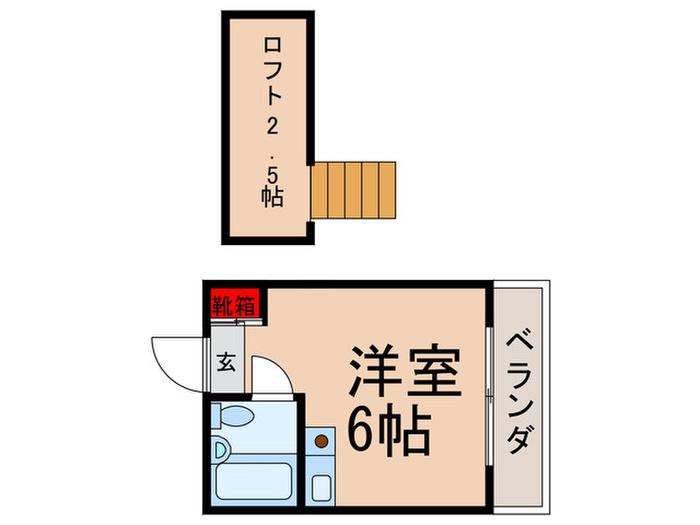 ドリーム三原台(ワンルーム/1階)の間取り写真