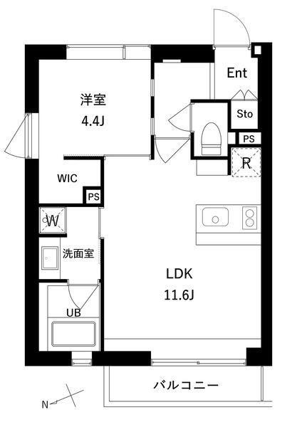 エスセナーリオ高輪(1LDK/2階)の間取り写真