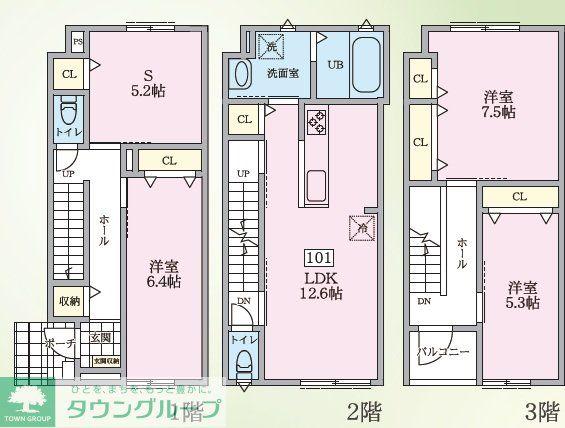 くぅガーデン(3SLDK/1階)の間取り写真