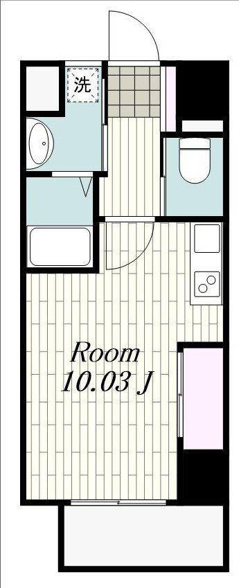 THE SQUARE PLATINUM RESIDENCE(1DK/4階)の間取り写真