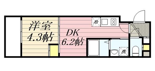 HF西巣鴨レジデンスII(1DK/3階)の間取り写真