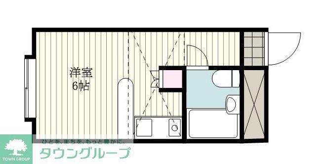 ベルピア・藤沢善行第1(ワンルーム/2階)の間取り写真