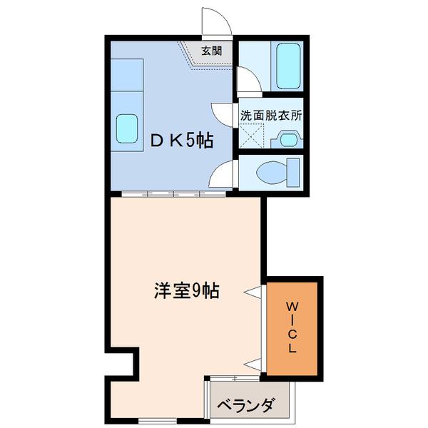 クレアールM(1DK/3階)の間取り写真