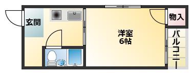 ピリカ平野宮町(1K/4階)の間取り写真