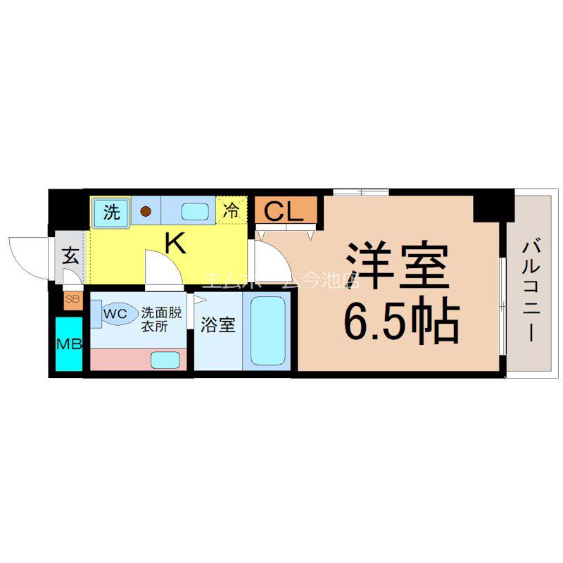 パルティーダ(1K/3階)の間取り写真