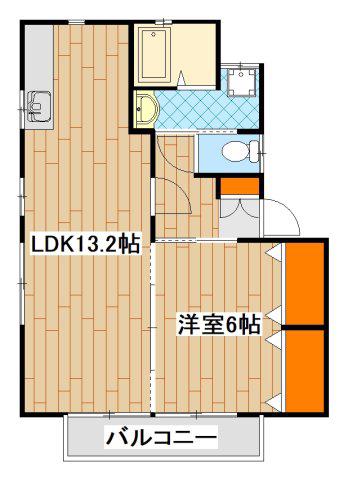 セジュールFX(1LDK/1階)の間取り写真